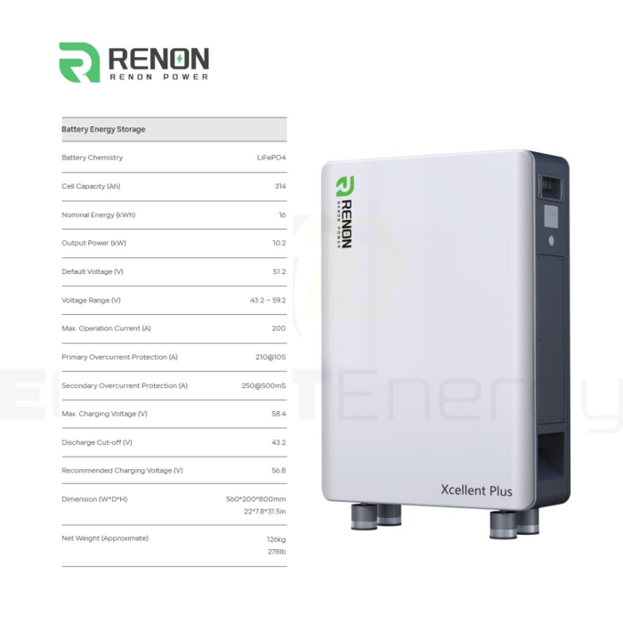 Acumulator Renon Lifepo4 Xcellent Plus 16 kWh 51.2V-314Ah IP65 [3]
