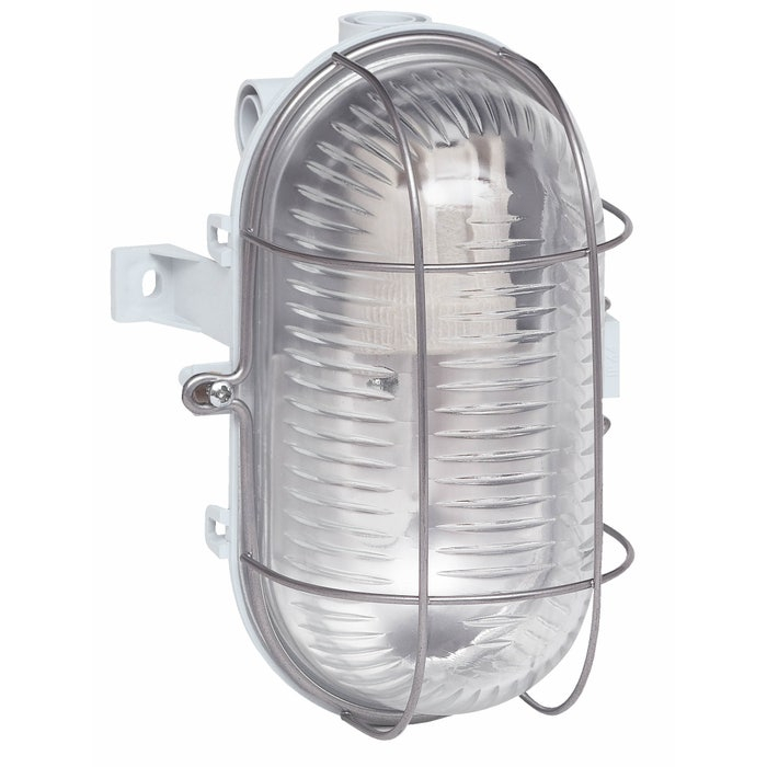Aplica etansa Legrand 060419, 1 x E27 (max 100W), ovala, 192 mm, IP 44, interior / exterior, grilaj din metal [1]