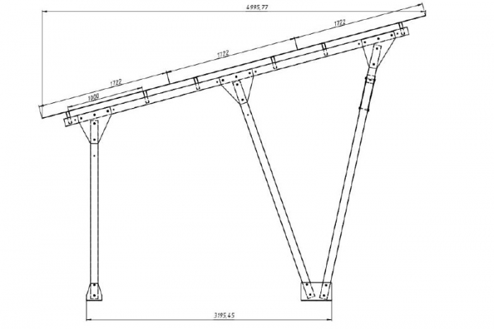 Carport solar cu panouri fotovoltaice pentru 2 locuri de parcare - 6.6kW [7]