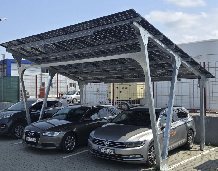 Carport solar cu panouri fotovoltaice pentru 2 locuri de parcare - 6.6kW [4]