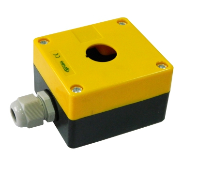 CUTIE PLASTIC GALBENA IP54 22YJBPY PENTRU 1 BUTON ELVON  [1]