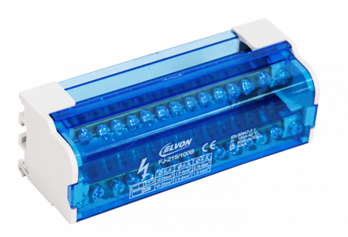 DISTRIBUITOR 2P FJ215/100B 2 IN 13 OUT × 2/500V/100A [1]