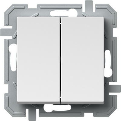 Interupator dublu  10AX 250V~, alb polar [1]