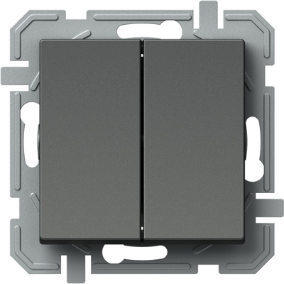 Intrerupator dublu  10AX 250V~, antracit [1]