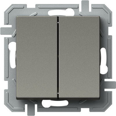Întrerupător dublu cap scara 10AX 250V, titan [1]