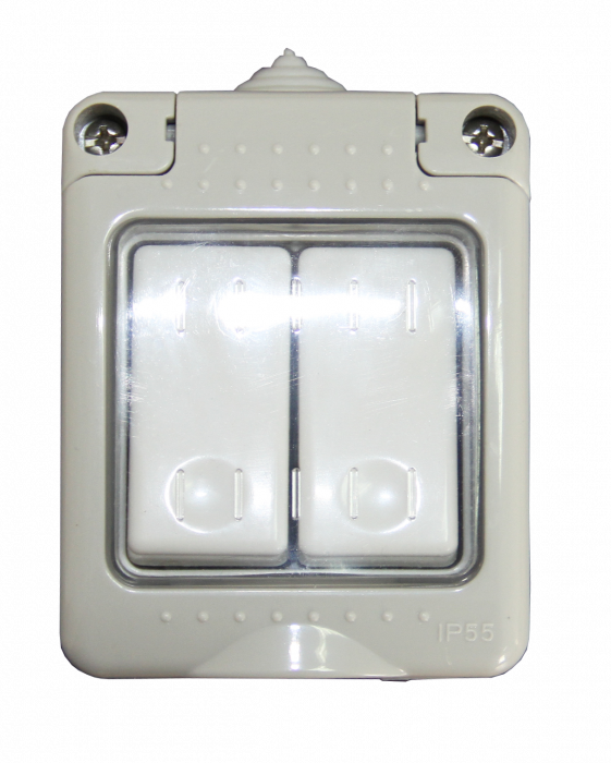 INTRERUPATOR DUBLU PT IP55 10A - PACIFIC [1]