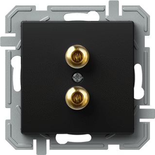 Priză AUDIO 2xRCA, negru [1]