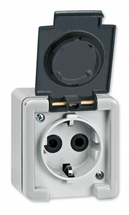 PRIZA SCHUKO PT 16A 250V~ METAL IP55 IK07 CERAMICA ARMOR [1]