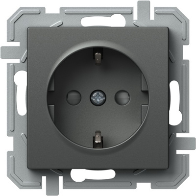 Priză simplă SCHUKO 2P+E 16A 250V~, antracit [1]