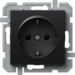 Priză simplă SCHUKO 2P+E 16A 250V~, negru [1]
