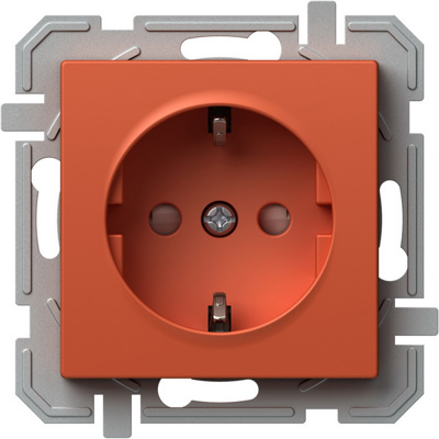 Priză simplă SCHUKO 2P+E 16A 250V~, portocaliu [1]