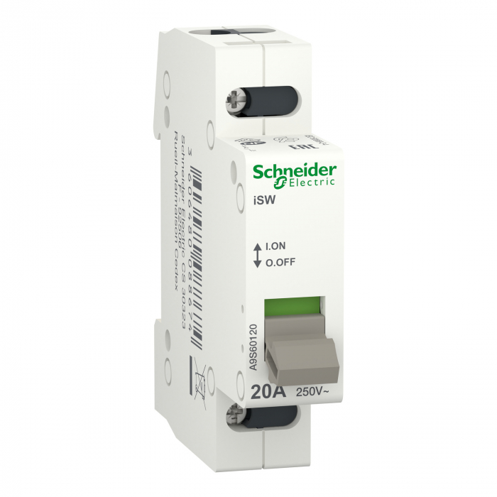 Separator de sarcina Acti9 iSW, 1P, 20 A, 250V, A9S60120, Schneider Electric [1]