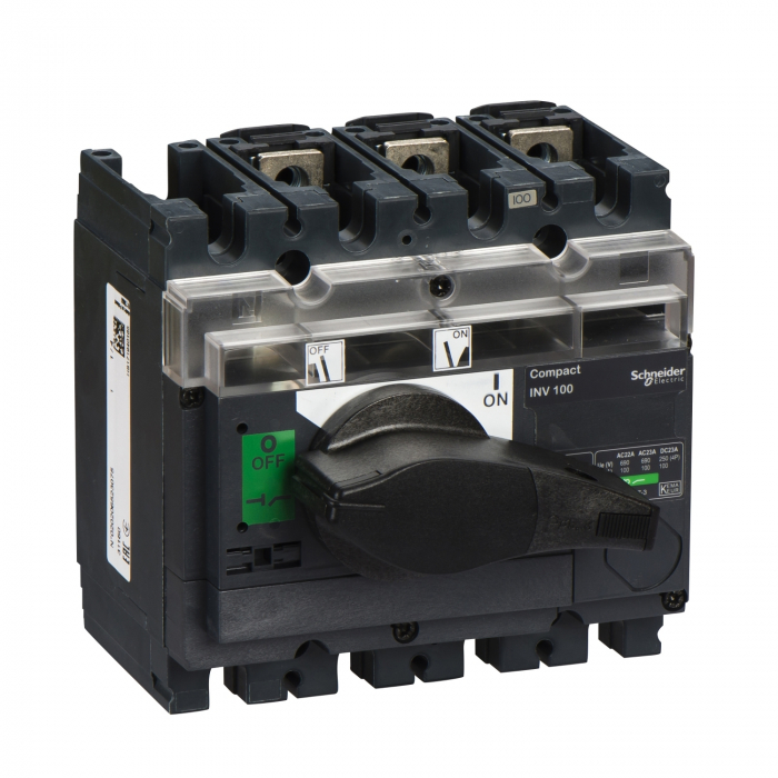 Separator de sarcina decuplare vizibil Interpact INV100, 3 poli, 100A, 31160, Schneider Electric [1]