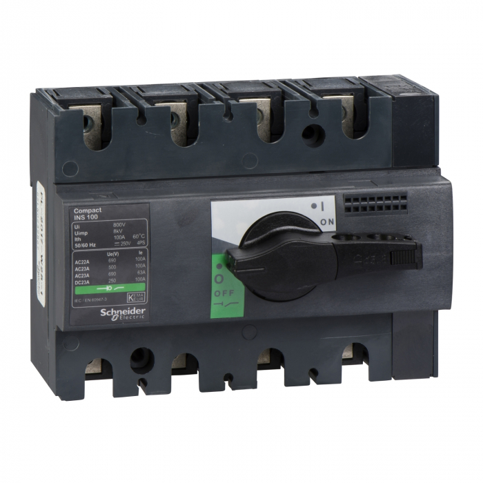 Separator de sarcina Interpact INS100, 4 poli, 100A, 28909, Schneider Electric [1]