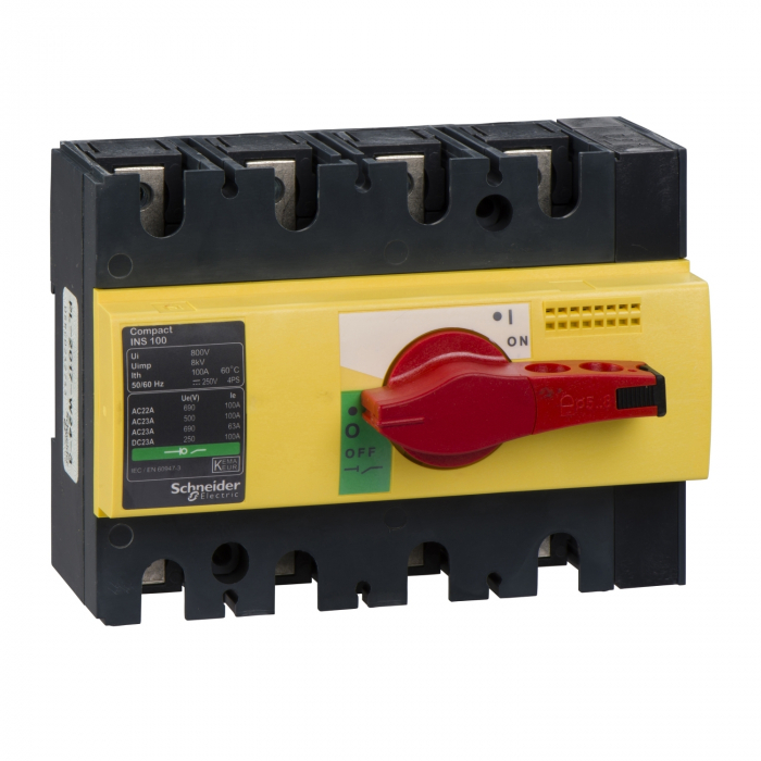 Separator de sarcina Interpact INS100, 4 poli, 100A, 28925, Schneider Electric [1]