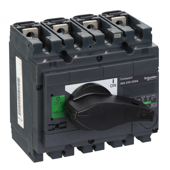 Separator de sarcina Interpact INS250, 4 poli, 200A, 31103, Schneider Electric [1]