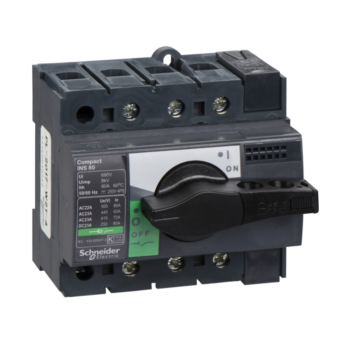 Separator de sarcina Interpact INS80, 3 poli, 80A, 28904, Schneider Electric [1]