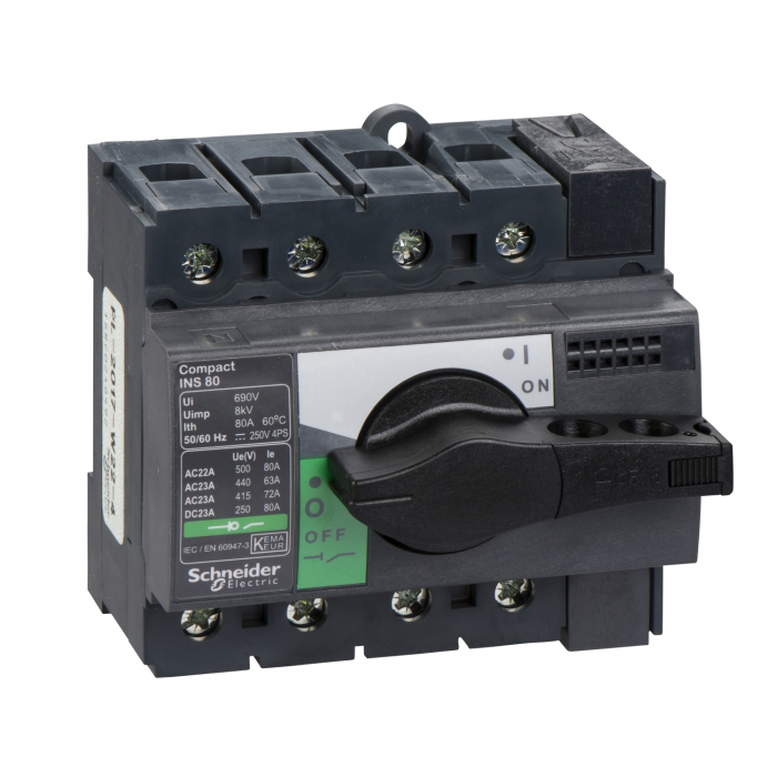 Separator de sarcina Interpact INS80, 4 poli, 80A, 28905, Schneider Electric [1]
