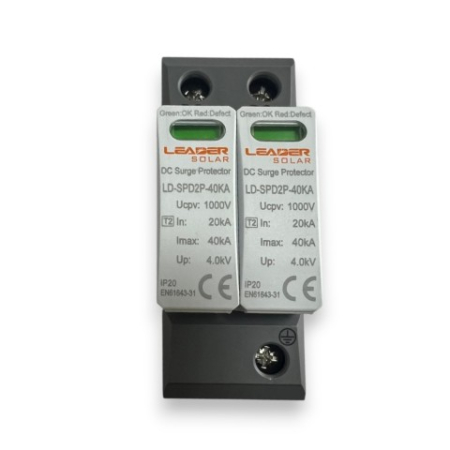 Componente electrice - Descarcator DC 1000V cu semnalizare fotovoltaice SPD2P-40KA-1000V
