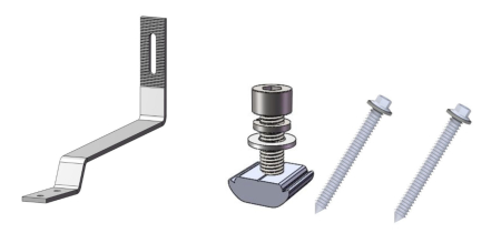 Sisteme de prindere - Carlig pentru acoperis solzi de peste + 2 suruburi + bolt(nut) LP
