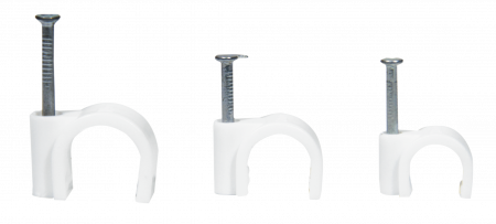 Accesorii - CLIPS PLASTIC PATRAT ALB 4mm Pret/Set/100 buc.