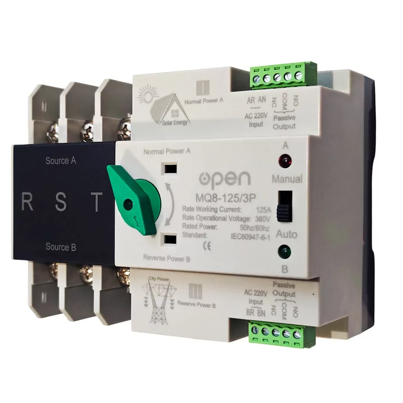 ATS / Comutatoare Transfer - Comutator Automat de Transfer ATS Trifazat 3P Fotovoltaice 125A Open