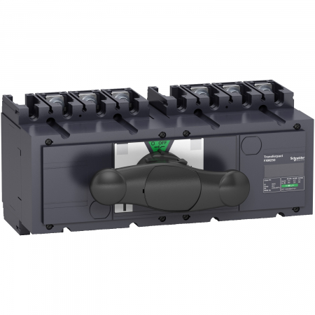 Protecția circuitelor, protecții diferențiale și descărcătoare - Comutator sursa manual Interpact INS250, 3 poli, 250A, 31146, Schneider Electric