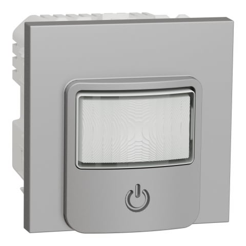 Detectoare de mișcare - Detector de mișcare cu Intrerupător Noua Unica 10A Aluminiu, NU352530, Schneider Electric - Schneider