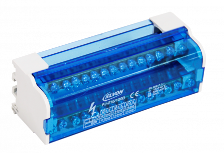 Busbar Șine Conexiuni - DISTRIBUITOR 2P FJ215/100B 2 IN 13 OUT × 2/500V/100A