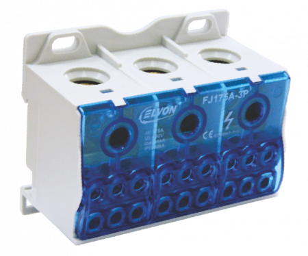Busbar Șine Conexiuni - DISTRIBUITOR FJ 175A-3P
3X70MMP IN 18X16MMP OUT/1000V/175A 