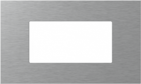 Prize, întrerupătoare, detectoare de mișcare și accesorii - EDGE Rama decorativa metal 4M argintie pentru elemente modulare MODUL