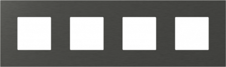 Prize, întrerupătoare, detectoare de mișcare și accesorii - EDGE Rama decorativa metal 4x2M antracit pentru elemente modulare MODUL