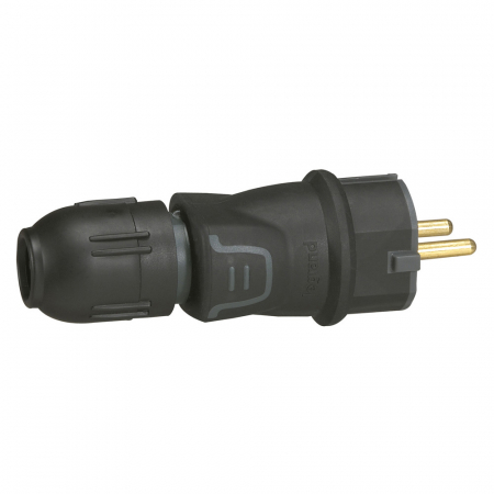 Prize, întrerupătoare, detectoare de mișcare și accesorii - Fișă 2P+E 16 A - din cauciuc IP44 IK08 - cu manşon prindere
