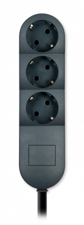 Prelungitoare, Stechere, Accesorii - PRELUNGITOR 3xSCHUKO 3,6kW 16A 3x1.5mm,1.5m NEGRU