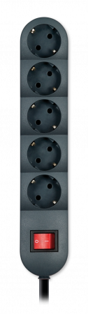 Prize, întrerupătoare, detectoare de mișcare și accesorii - PRELUNGITOR 3xSCHUKO CU INTRERUPATOR 3,6kW 16A 3x1.5mm,10m NEGRU