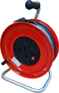 Prize, întrerupătoare, detectoare de mișcare și accesorii - PRELUNGITOR CU TAMBUR METAL 4xSCHUKO CU INTRERUPATOR SI PROTECTIE TERMICA 3X2.5, 35m