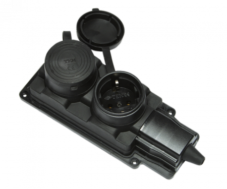 Prize - PRIZA CAUCIUC PE CABLU NEGRU-T 16A