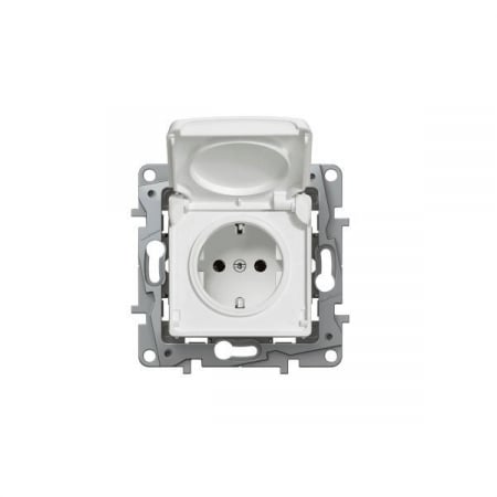Prize, întrerupătoare, detectoare de mișcare și accesorii - Priza cu capac 2P+T, CP ST IP44, Niloe, 664747