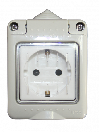 Prize, întrerupătoare, detectoare de mișcare și accesorii - PRIZA SCHUKO PT IP55 16A - PACIFIC