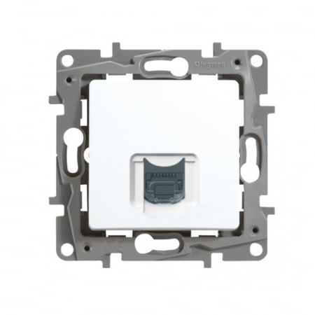 Prize, întrerupătoare, detectoare de mișcare și accesorii - Priza UTP RJ45,CAT6 UTP alb Legrand Niloe 764573- 1 modul