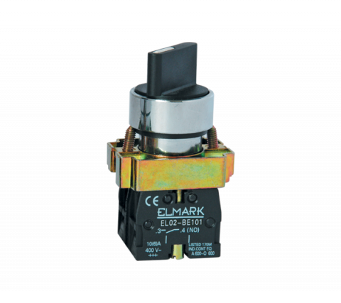 Butoane și indicatori luminoși - Selector 2 Poziții 1NO, ELM-401421, Elmark