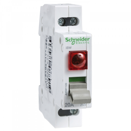 Separatoare - Separator de sarcina Acti9 iSW cu indicator, 2P, 20A, 250V, A9S61220, Schneider Electric