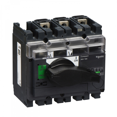 Separatoare - Separator de sarcina decuplare vizibil Interpact INV160, 3 poli, 160A, 31164, Schneider Electric