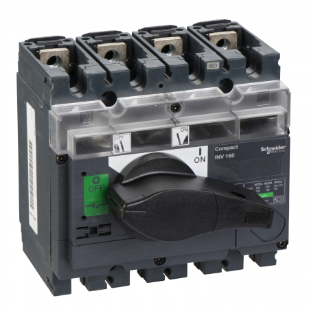 Separatoare - Separator de sarcina decuplare vizibil Interpact INV160, 4 poli, 160A, 31165, Schneider Electric