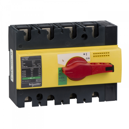 Separatoare - Separator de sarcina Interpact INS125, 4 poli, 125A, 28927, Schneider Electric
