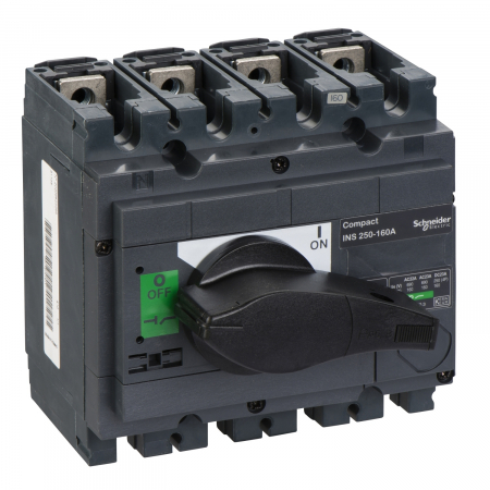 Protecția circuitelor, protecții diferențiale și descărcătoare - Separator de sarcina Interpact INS250, 4 poli, 160A, 31105, Schneider Electric
