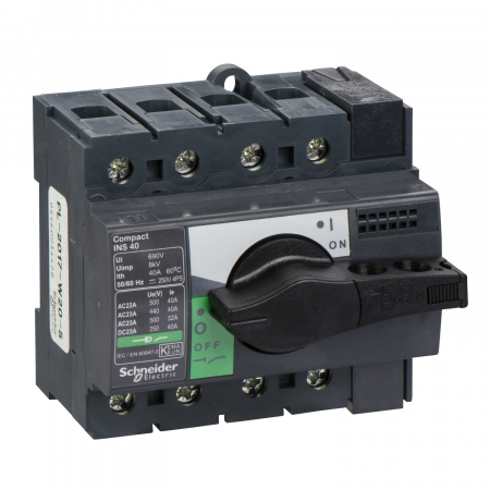 Separatoare - Separator de sarcina Interpact INS40, 4 poli, 40A, 28901, Schneider Electric
