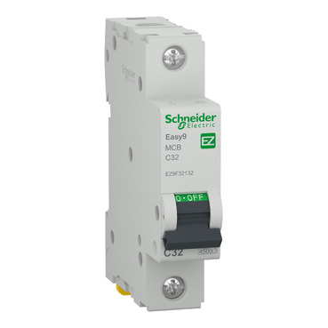 Protecția circuitelor, protecții diferențiale și descărcătoare - Siguranta Automata 1P 32A C, EZ9F32132, Schneider Electric - Schneider