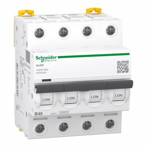 Întrerupătoare automate și accesorii - Siguranta Automata 4 Poli, 40A , A9F83440, Schneider Electric