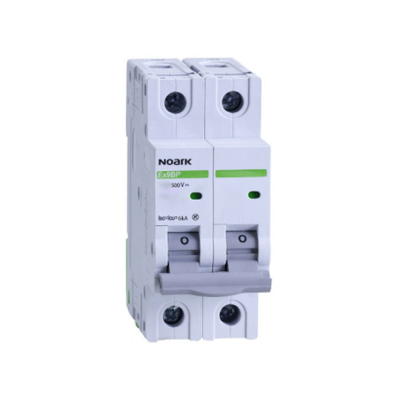Componente Electrice - Siguranță automată bipolară 6 kA, 2P, 40A, curba C, 500V DC, MCB, Noark 111565, pentru sisteme fotovoltaice